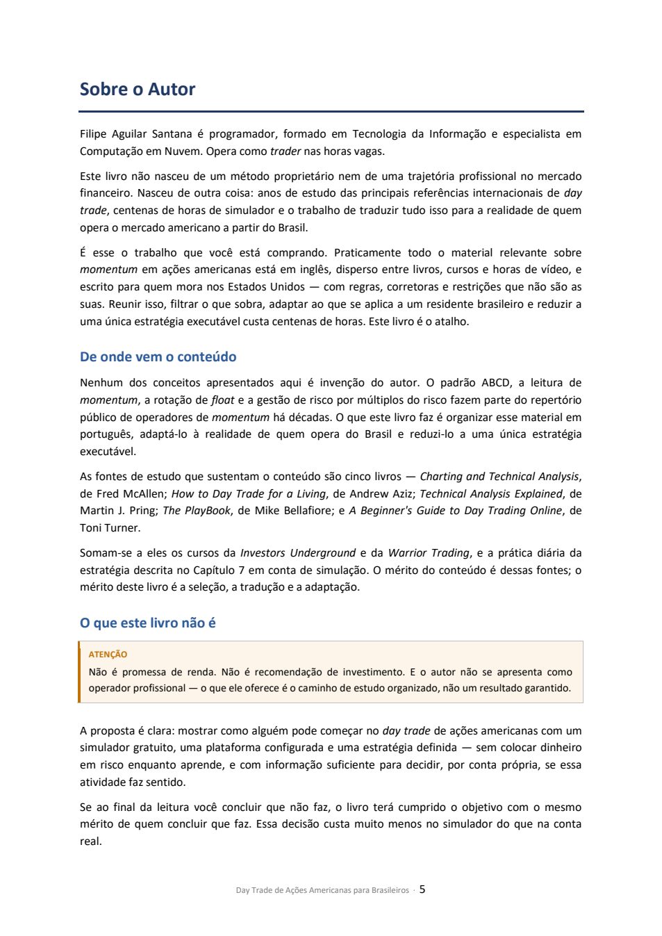 Página 5 da apostila — Sobre o autor